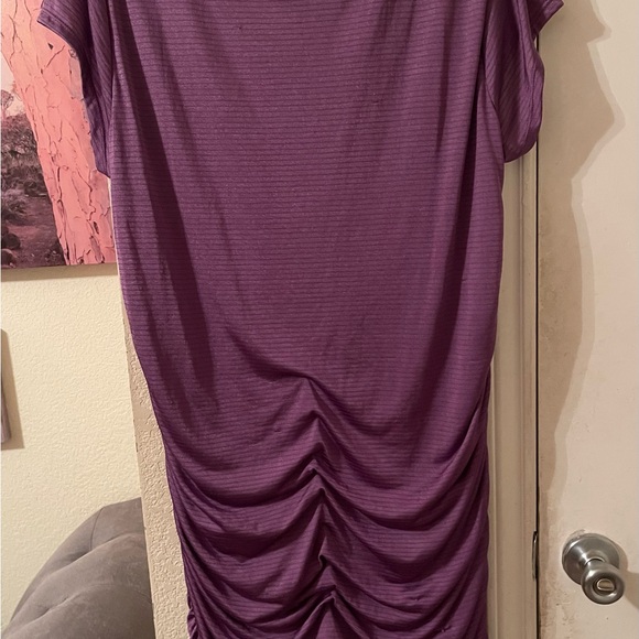 Apple Bottoms Plus Size Womens purple rouched dress size 2X pre-owned - Picture 10 of 11